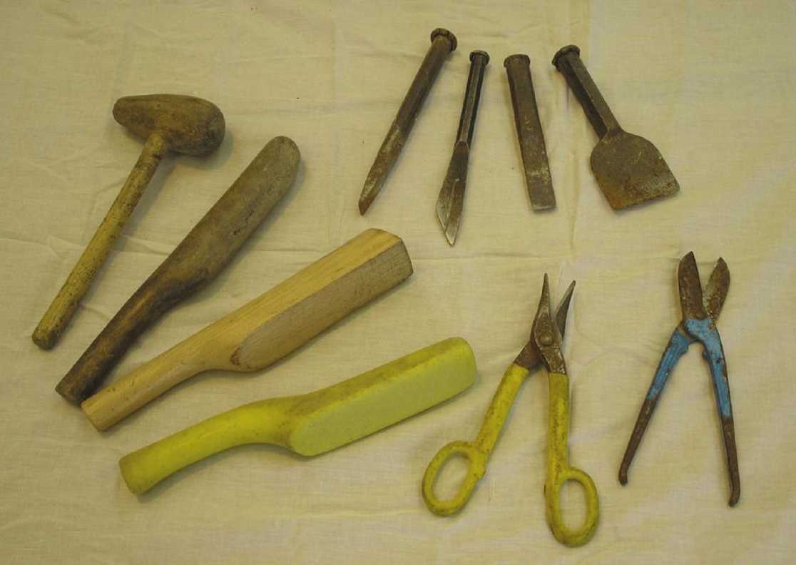 Selection of leadwork tools